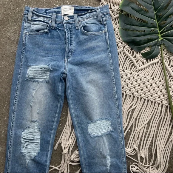 McGuire Distressed Ankle Crop Jeans Size 26 Ankle & Cropped